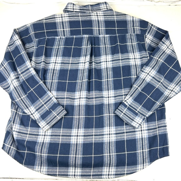Hickory Shirt Company Heavy Flannel Work Shirt Blue Plaid Sz 2XL New W/Tags - Picture 2 of 6